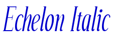 Echelon Italic fonte
